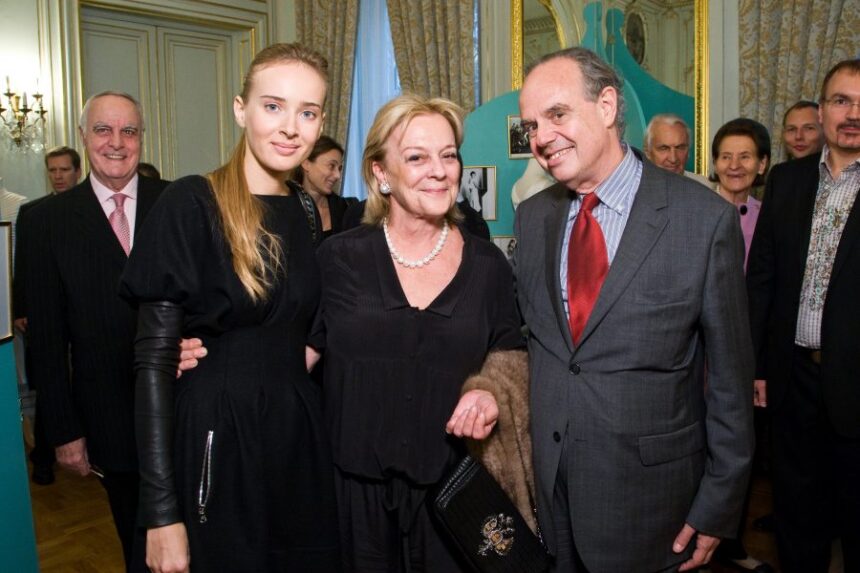 French Minister of Culture Frederic Mitterrand, Countess Xenia Cheremeteva-Sfiris & Olga Sorokina /IRFE/