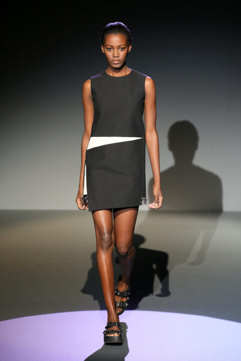 PARIS, FRANCE - SEPTEMBER 26:  A model walks the runway during the IRFE show as part of the Paris Fashion Week Womenswear Spring/Summer 2015 on September 26, 2014 in Paris, France.  (Photo by Richard Bord/Getty Images for IRFE)