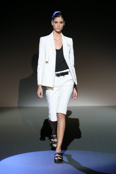 PARIS, FRANCE - SEPTEMBER 26:  A model walks the runway during the IRFE show as part of the Paris Fashion Week Womenswear Spring/Summer 2015 on September 26, 2014 in Paris, France.  (Photo by Richard Bord/Getty Images for IRFE)