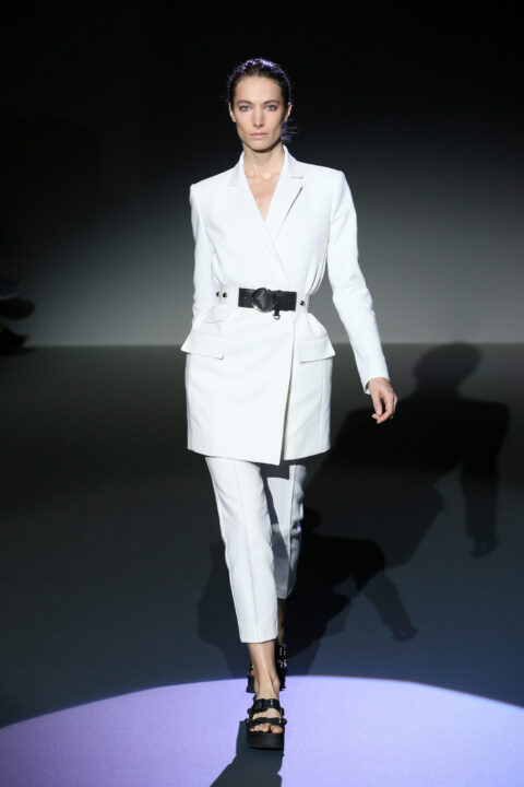 PARIS, FRANCE - SEPTEMBER 26:  A model walks the runway during the IRFE show as part of the Paris Fashion Week Womenswear Spring/Summer 2015 on September 26, 2014 in Paris, France.  (Photo by Richard Bord/Getty Images for IRFE)