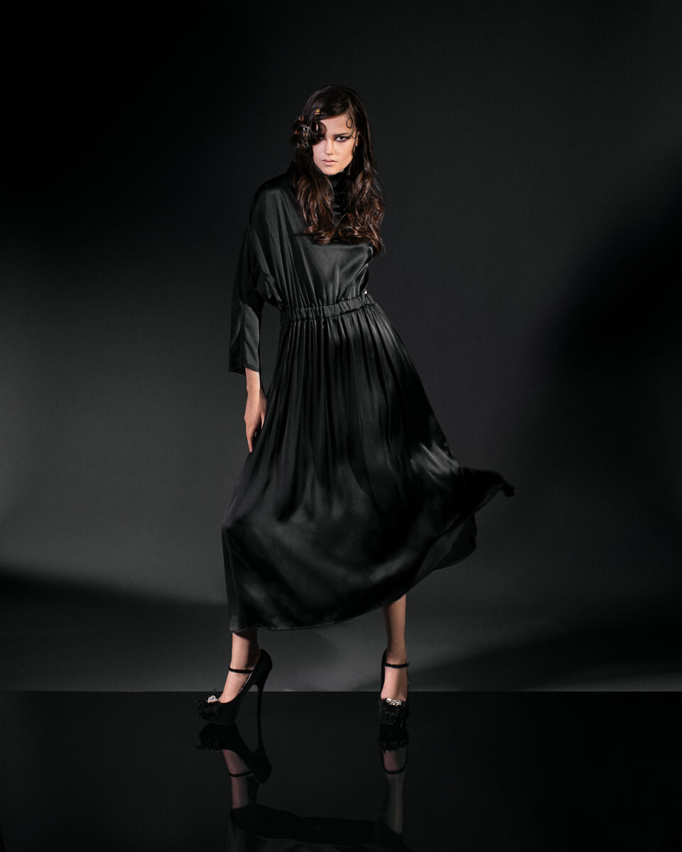 Jose Black Silk Dress (s)