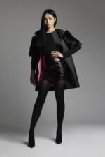 IRFE Black Pink Beaver Coat - image 2