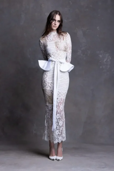 IRFE White Patchwork Lace