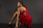 IRFE Red Short Crochet Handmade Dress - image 3