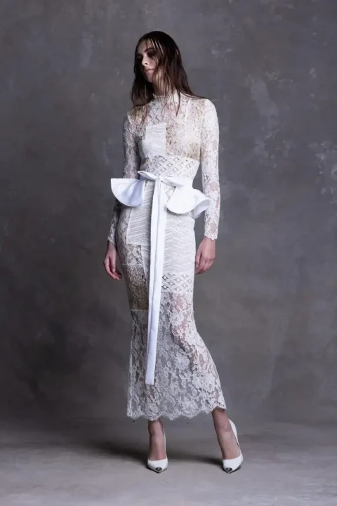 IRFE White Patchwork Lace