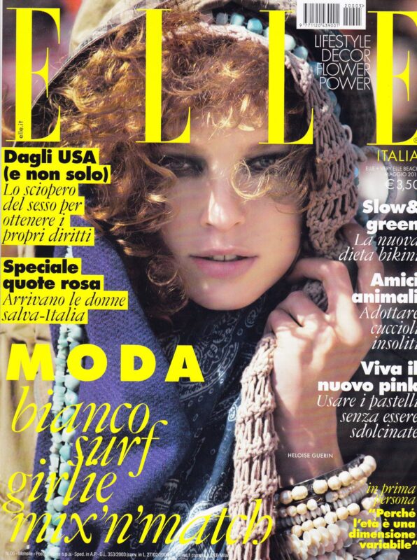 A front page of Elle magazine Italy from May 2012