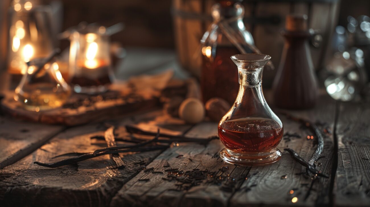 Alluring image of vanilla bourbon - intricate details - artistic