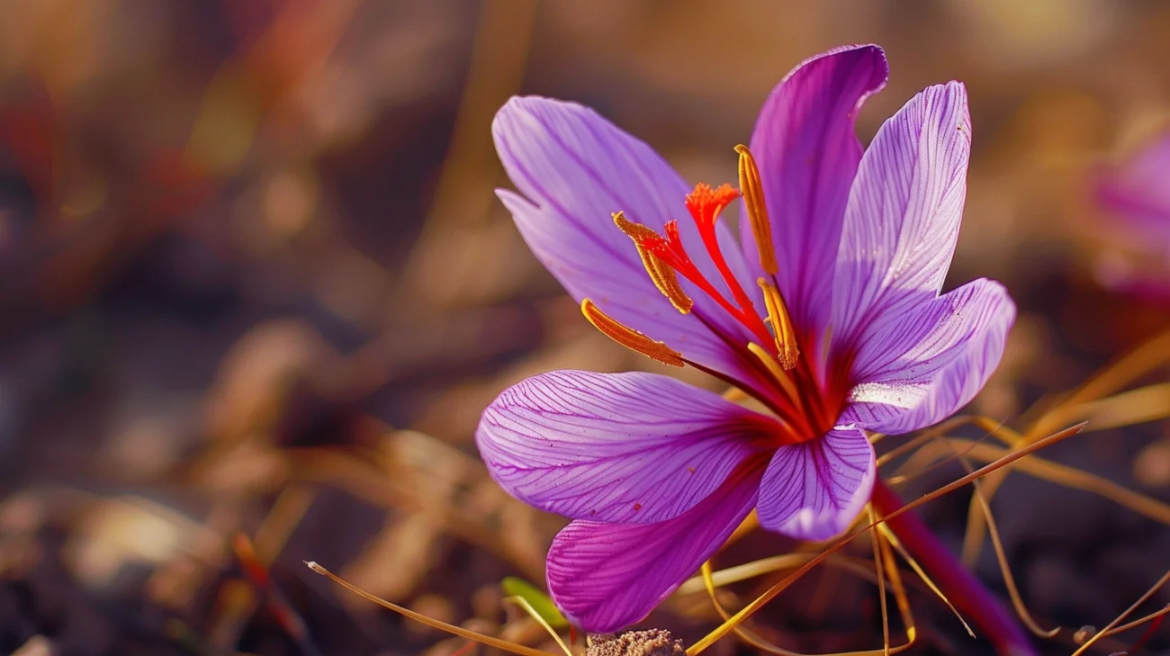 a single tender saffron flower