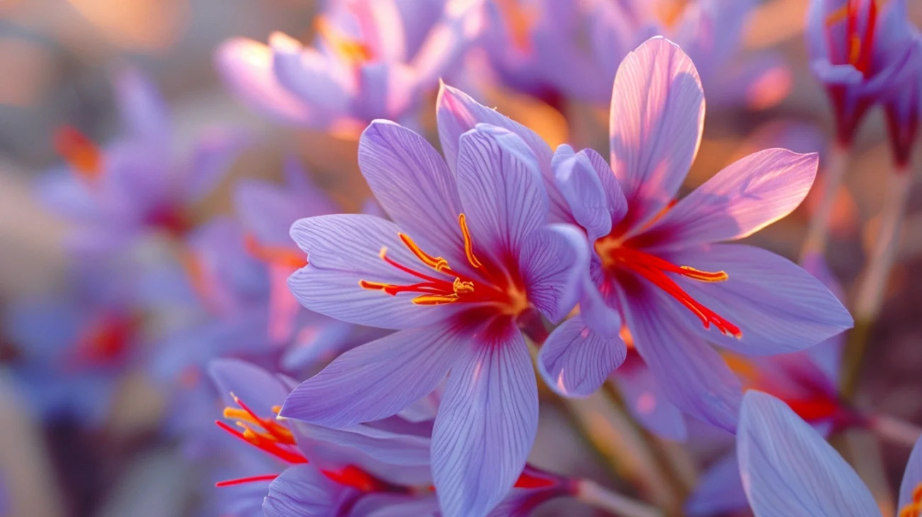 saffron flower - a delicate blooming plant
