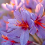 saffron flower - a delicate blooming plant