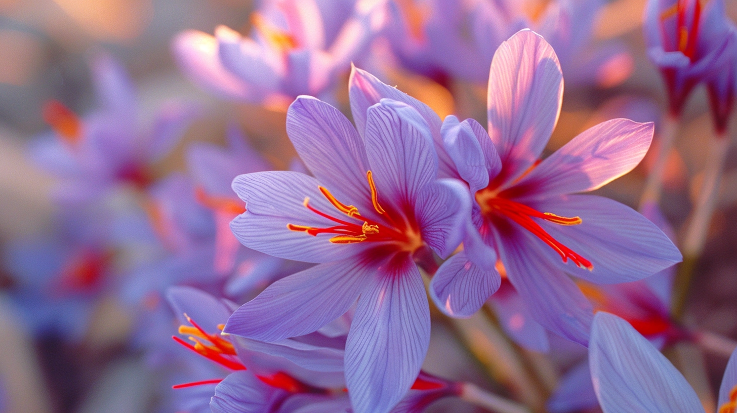 saffron flower - a delicate blooming plant