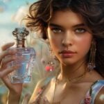 A girl is modeling for the expensive long lasting