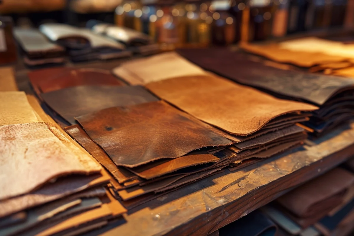 image of genuine leather samples