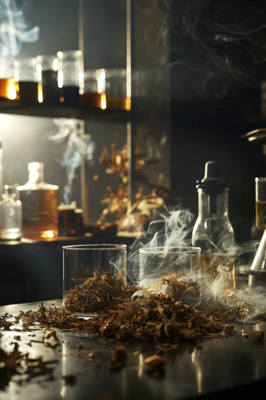 image of tobacco in a professional perfumery laboratory