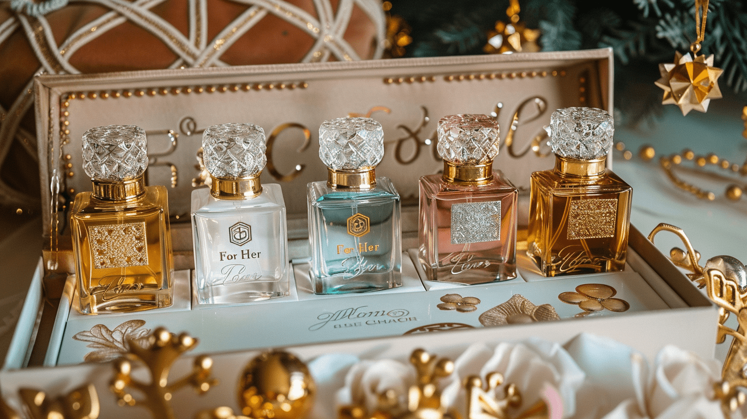  luxury perfume gift set includes five exquisite small crystal bottles of different fragrances