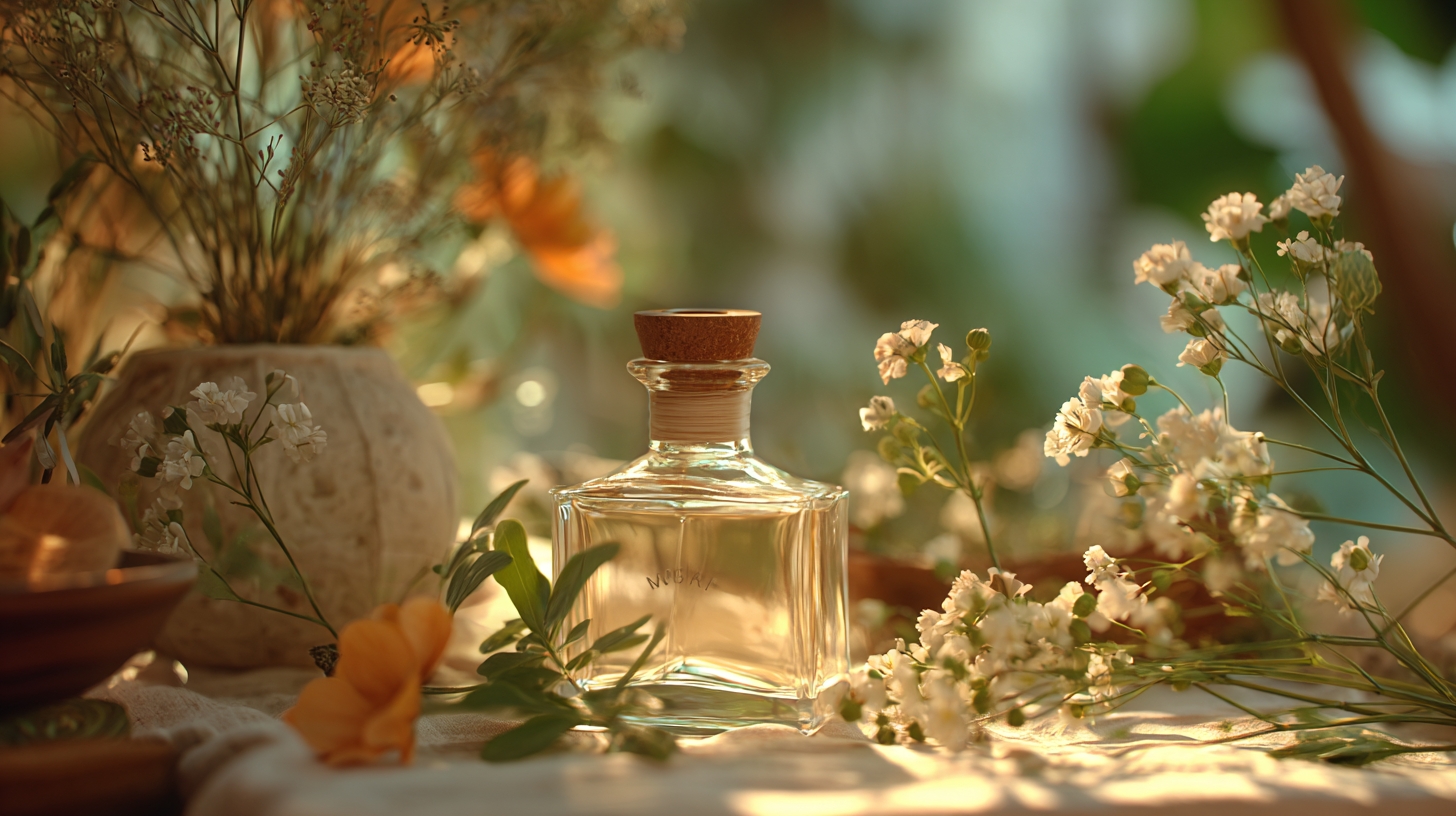 A simple classic small Musk perfume bottle and
