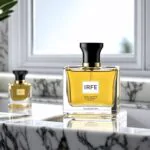 A photo of IRFE's luxurious perfume bottle