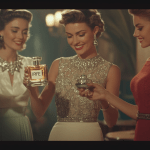 Three gorgeous women in the style of 1920s and
