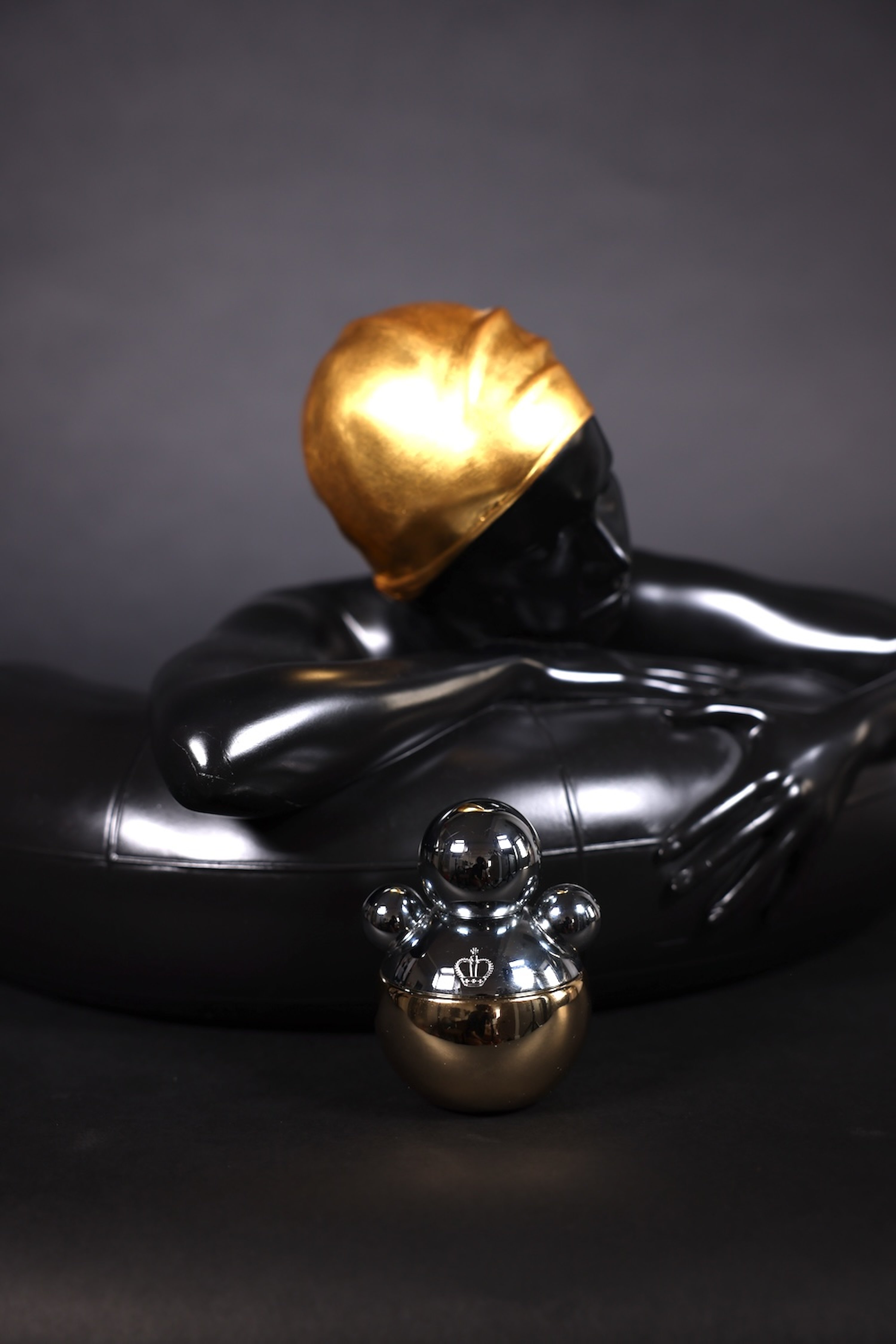gold + swimmer
