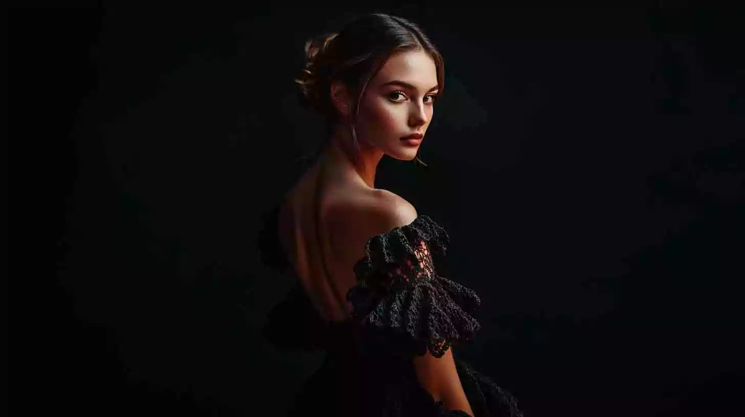 Full-body photograph of an attractive model in a