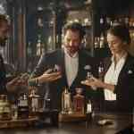 a group of perfumery experts test and discussing