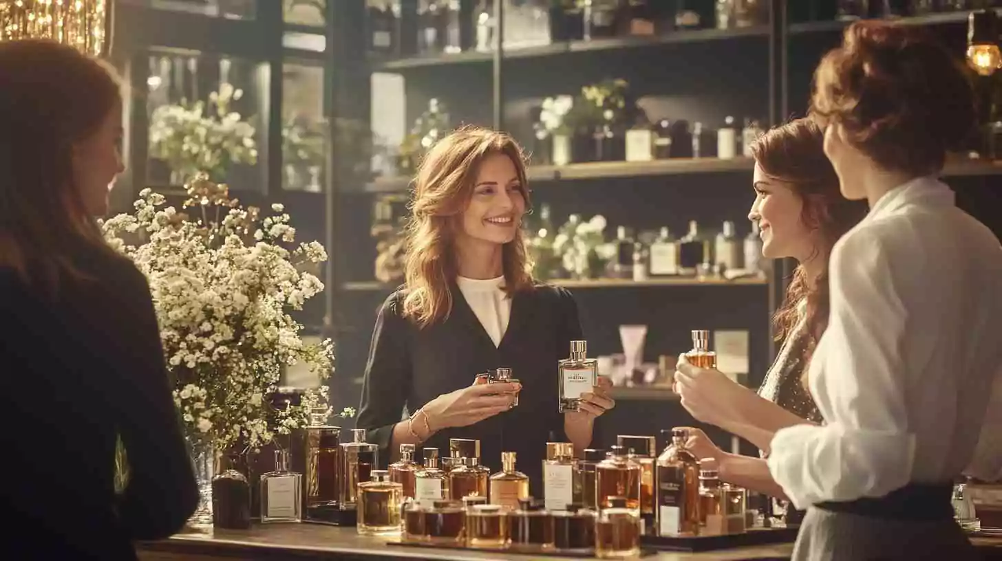 a group of successful women in a lovely perfumes