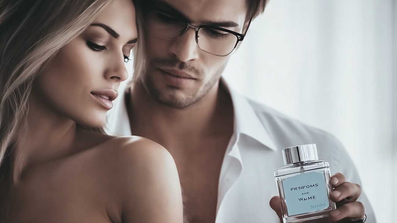 A woman attracted to a pheromone-perfumed man