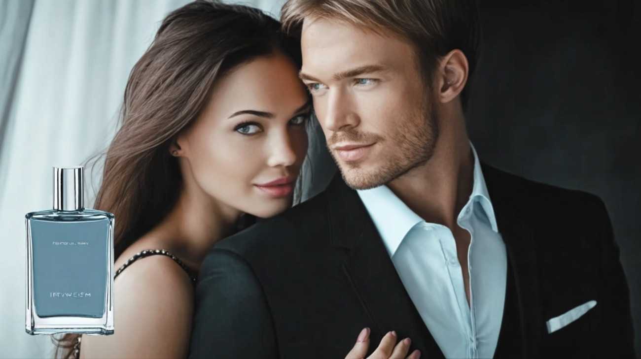 A woman attracted to a pheromone-perfumed man in
