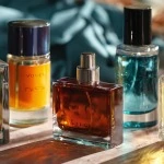 Different bottles of good colognes for men unique