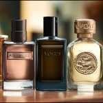 Different bottles of mens good smell perfumes