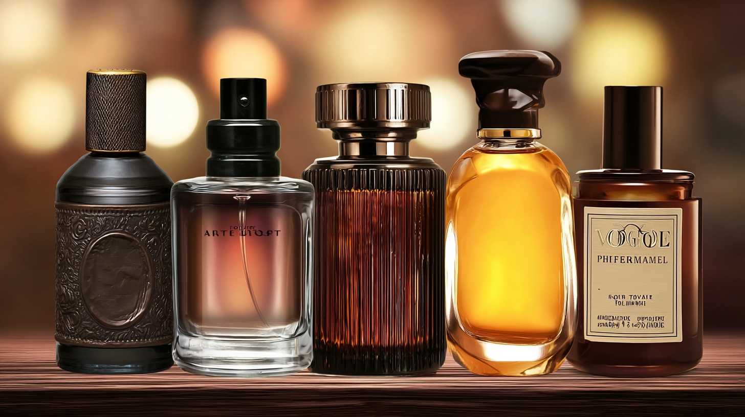 Different bottles of mens pheromone perfumes