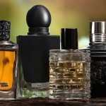 Four Colognes for men each with unique shapes