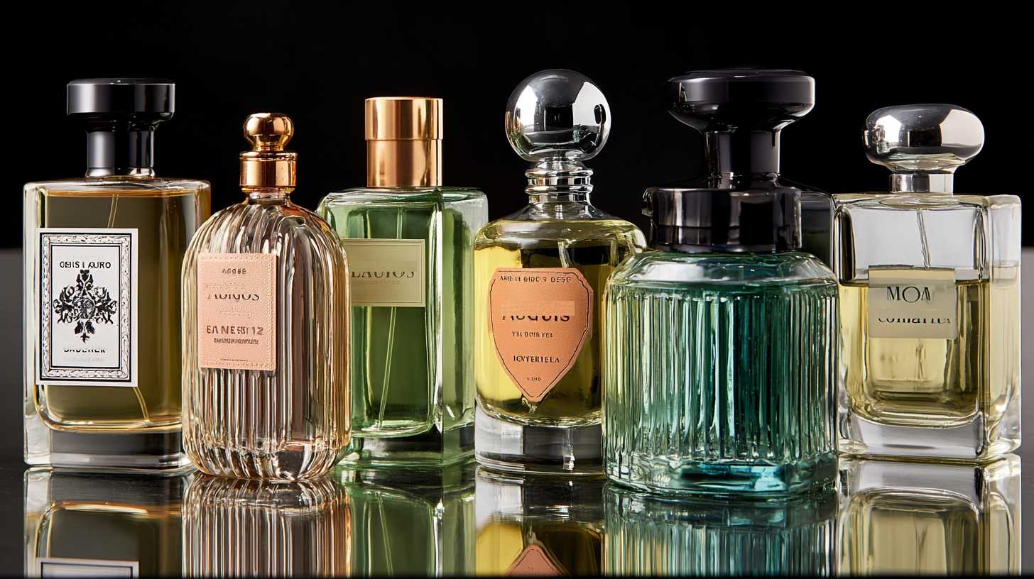 different bottles of well-known mens perfumes