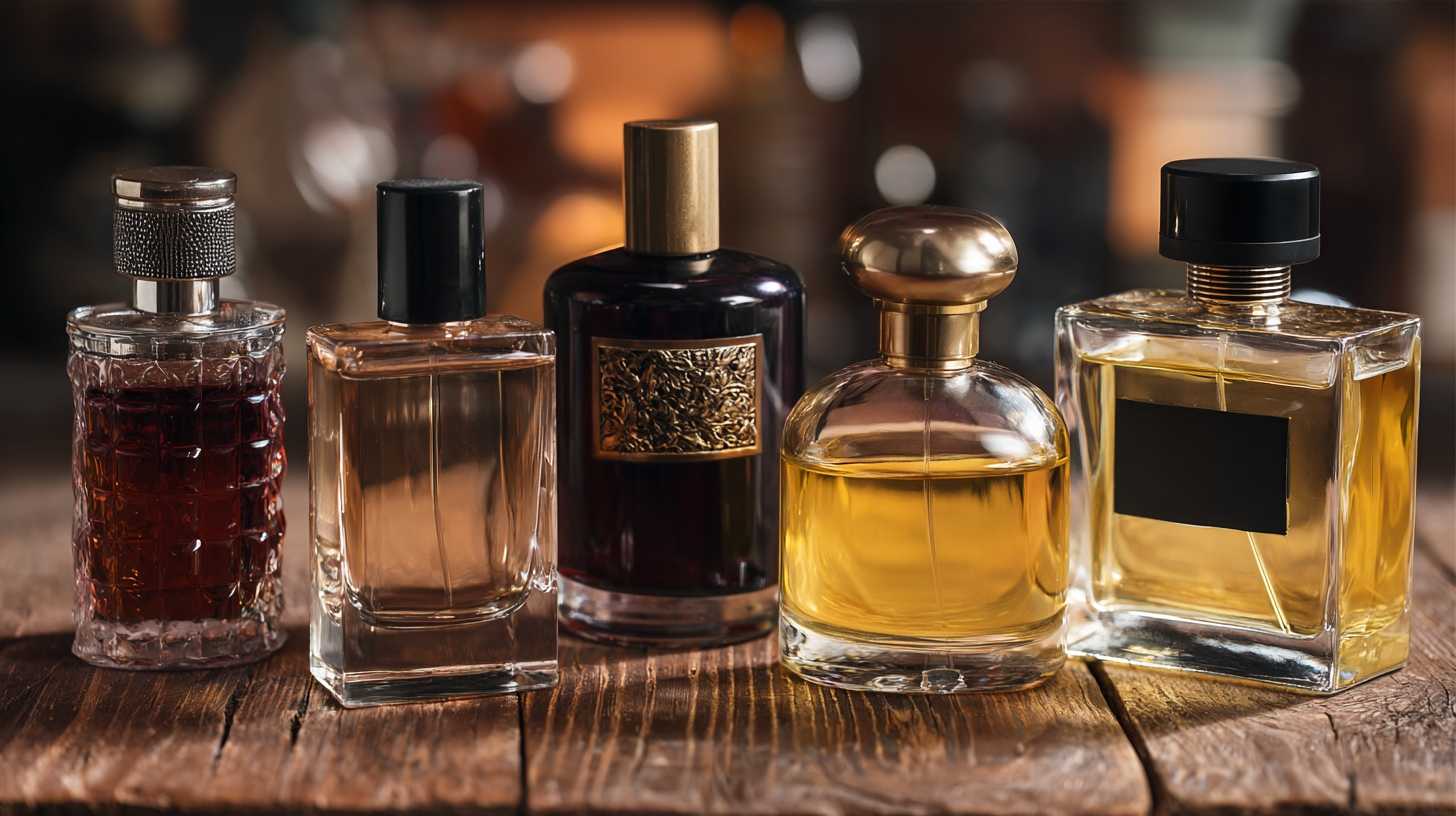 Different bottles of long lasting colognes for