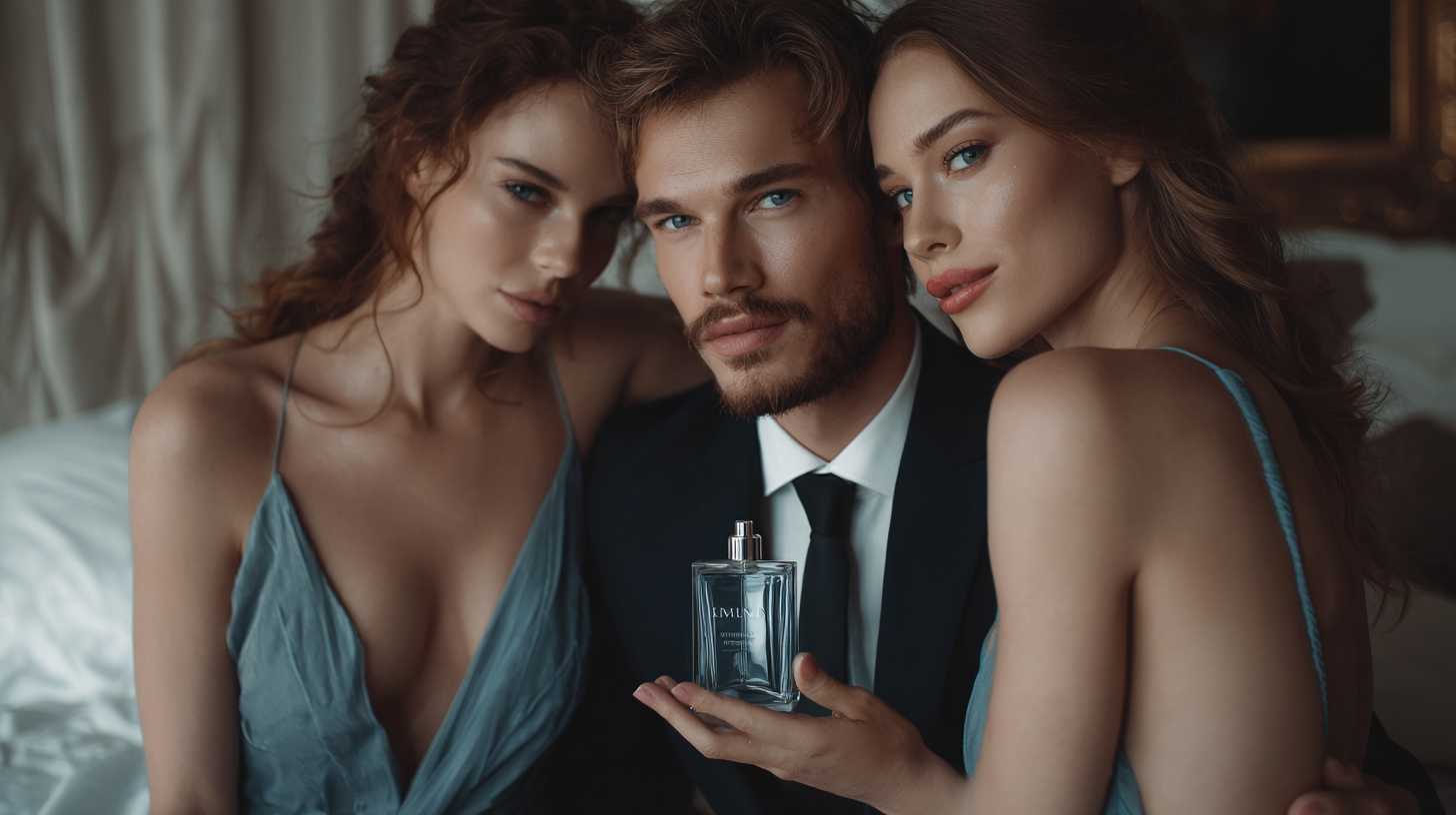Two gorgeous women are attracted to a perfumed