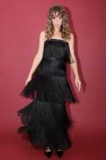 IRFE Black Thread Tiered   Handmade Gown