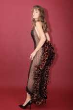 IRFE Bronze  Crochet Handmade Gown - image 3