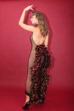 IRFE Bronze  Crochet Handmade Gown - image 5