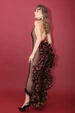 IRFE Bronze  Crochet Handmade Gown - image 7