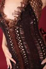 IRFE Bronze  Crochet Handmade Gown - image 10