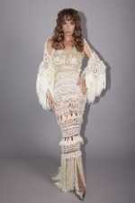 IRFE Ivory Muse Crochet Handmade Gown - image 4