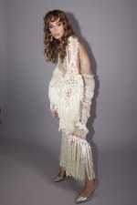 IRFE Ivory Muse Crochet Handmade Gown - image 9