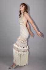 IRFE Ivory Muse Crochet Handmade Gown - image 5