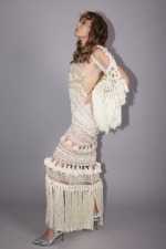 IRFE Ivory Muse Crochet Handmade Gown - image 6