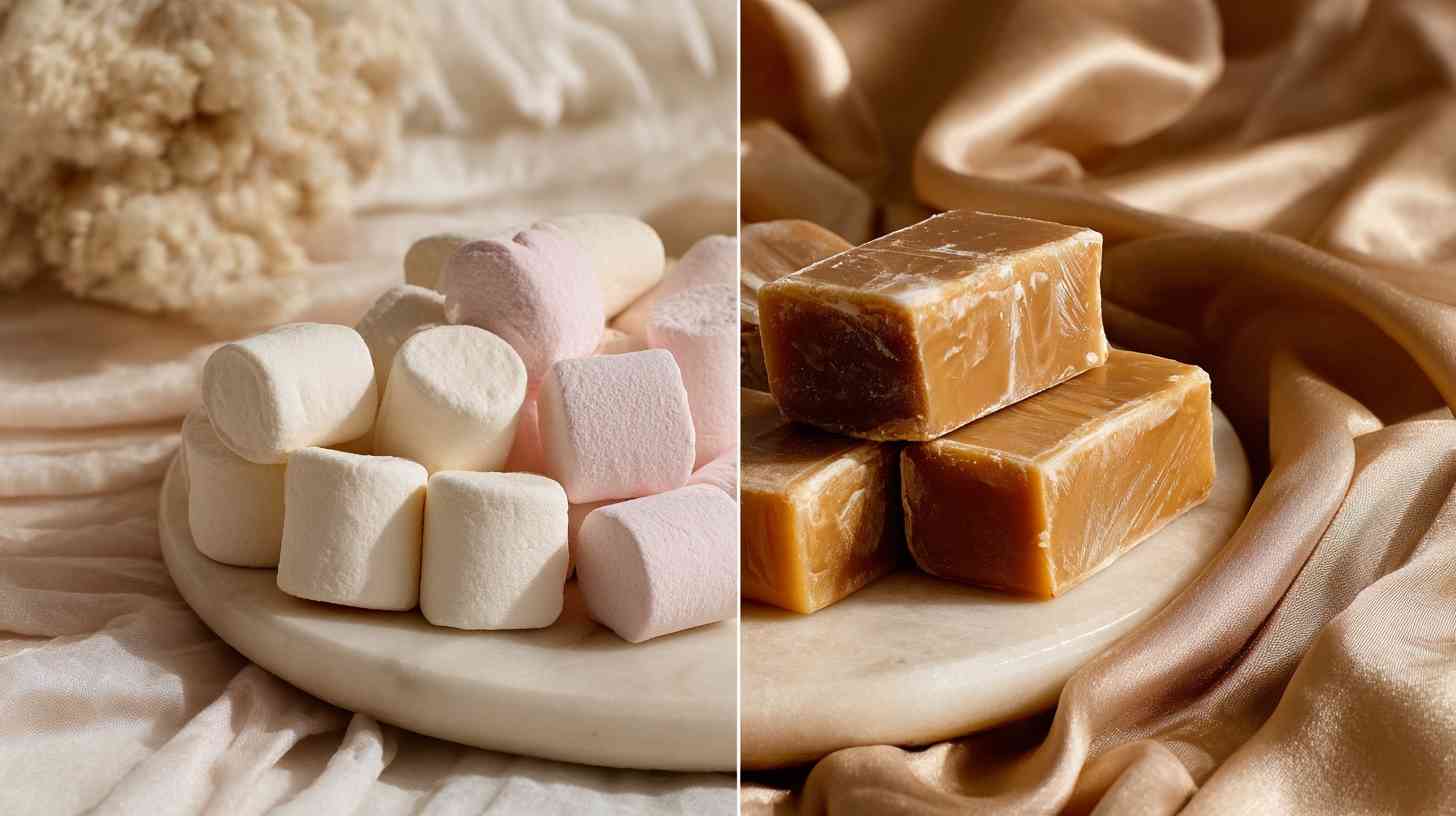 Soft airy gourmand vs richer caramel sweetness -