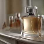 elegant women-s musk perfume on a refined vanity