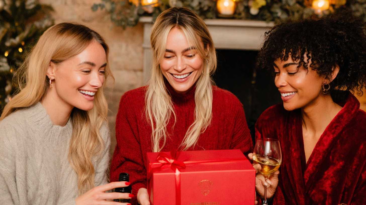 elegant women at a festive evening celebration -