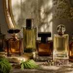 Best patchouli perfumes displayed with green