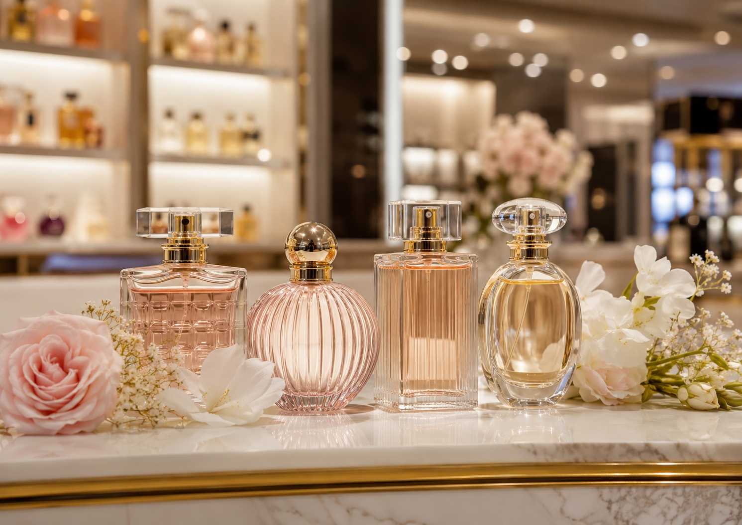 Luxurious musk perfume for women boutique display