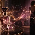 Pheromone perfume bottle with a glowing scent